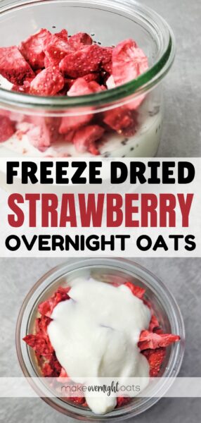 freeze dried strawberry overnight oats recipe