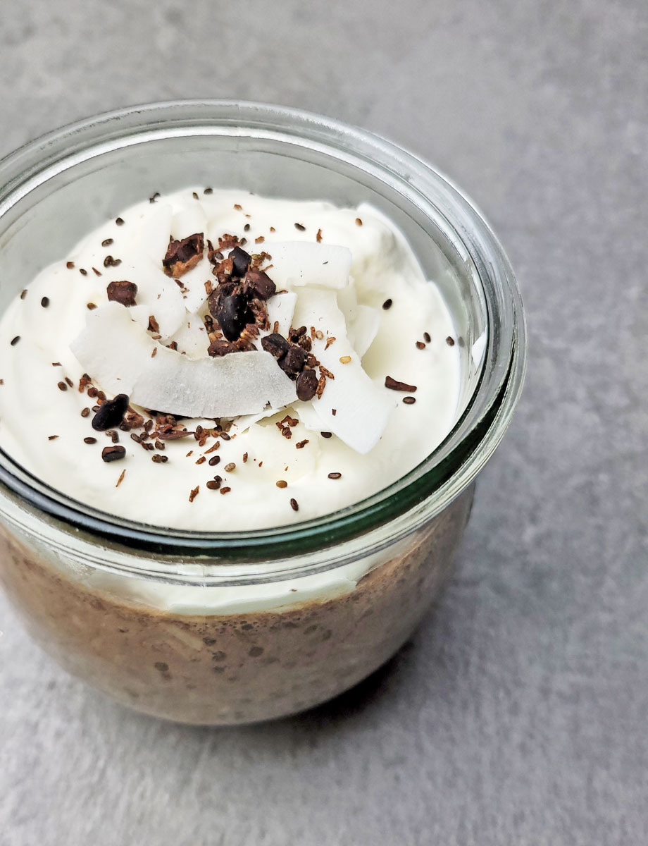 Cocoa Coconut Overnight Oats Recipe