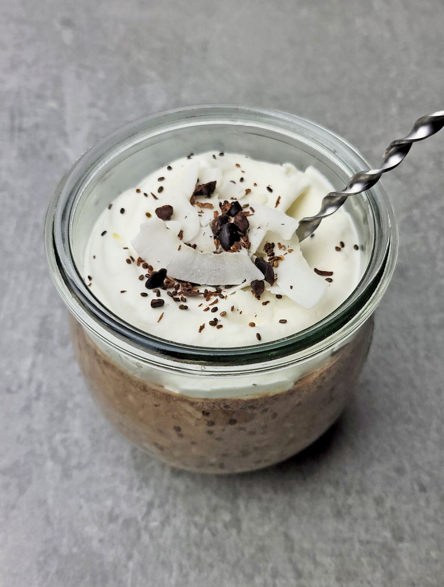 Cocoa Coconut Overnight Oats Recipe