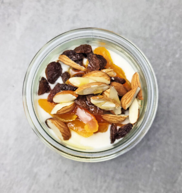 Dried Apricot & Raisin Overnight Oats Recipe: ready to serve