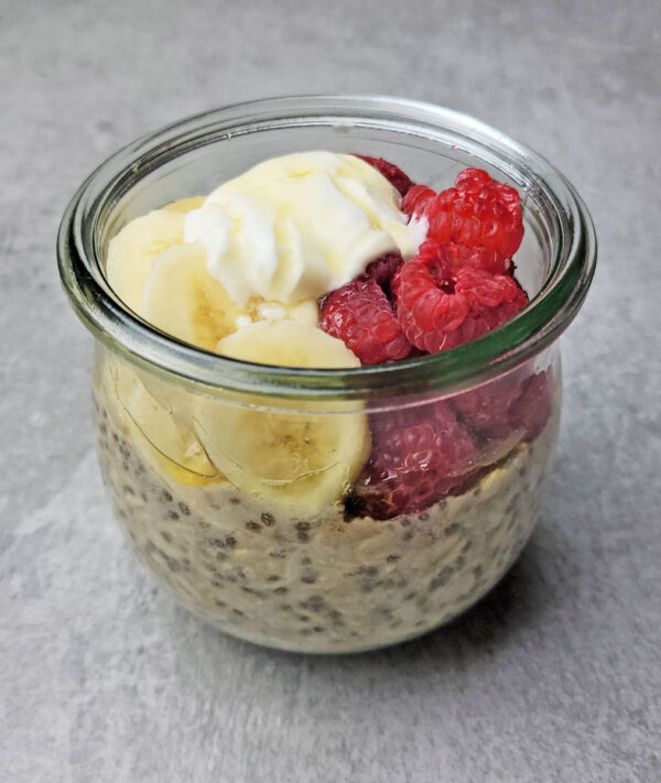 Raspberry & Banana Overnight Oats Recipe