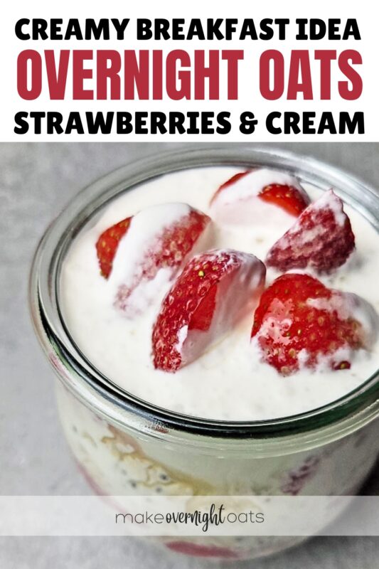 strawberries and cream overnight oats recipe