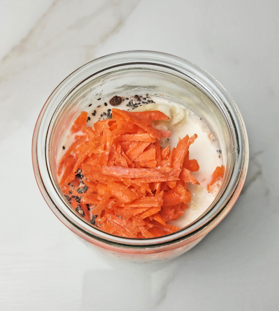 Apple Carrot Overnight Oats Recipe: recipe steps