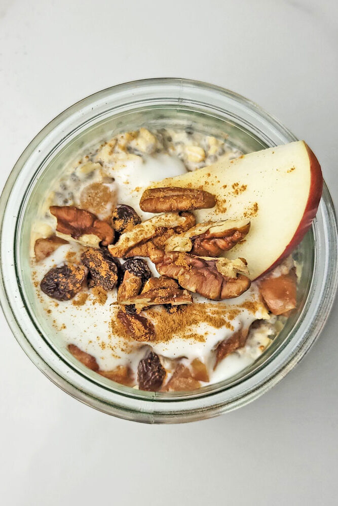 baked apple overnight oats