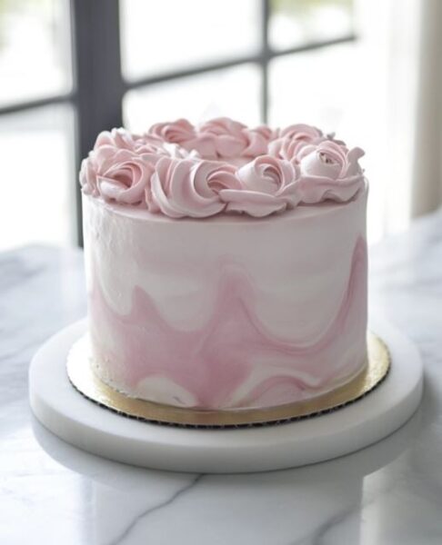 Pink & White Cake