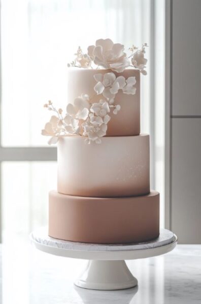 Elegant Ombre Wedding Cake