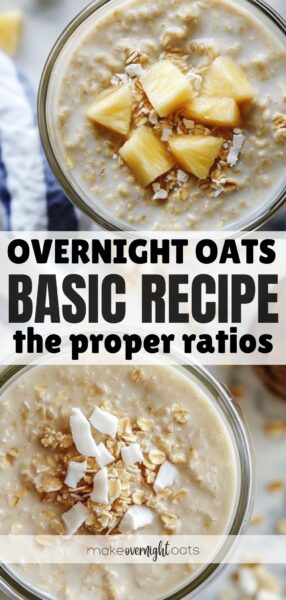 basic recipe for overnight oats pin