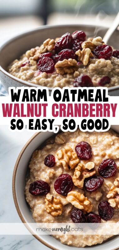 cranberry walnut oatmeal recipe