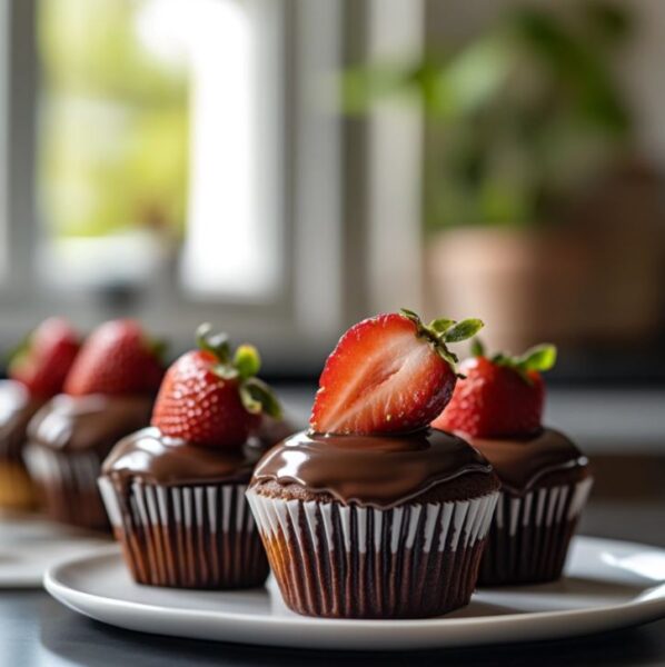 Strawberry Chocolate Cupcakes