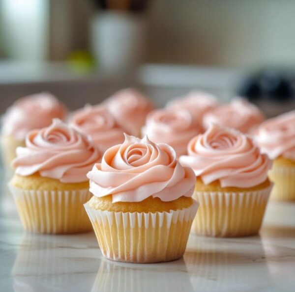 Elegant Rose Cupcakes