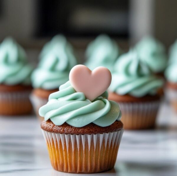 Heart Fondant Cupcakes