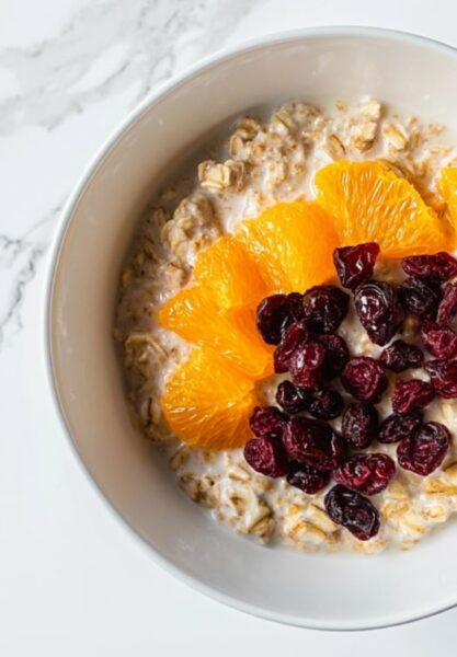 Orange Cranberry Oatmeal porridge