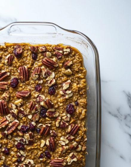 easy pumpkin oat bake