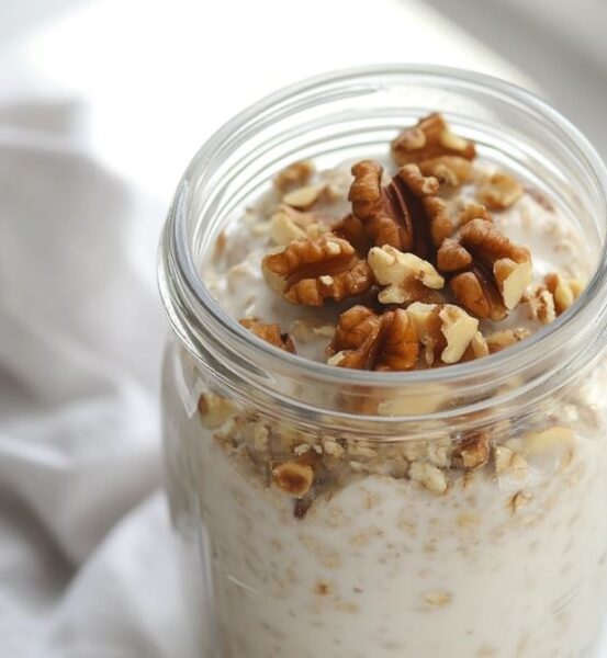 Walnut Overnight Oats With Honey