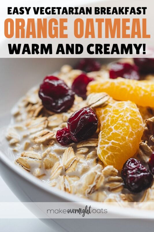 warm orange and cranberry oatmeal