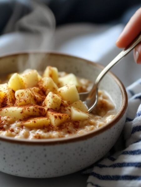 Apple Cinnamon Warm Stovetop Oatmeal