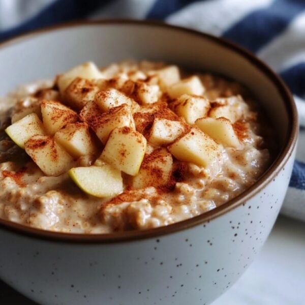 apple cinnamon oatmeal bowl