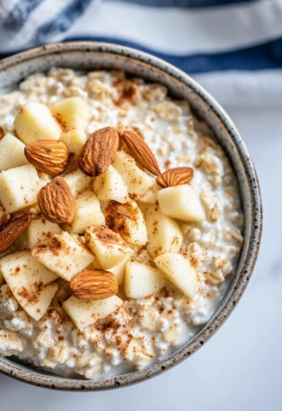 Instructions for apples & cottage cheese oatmeal