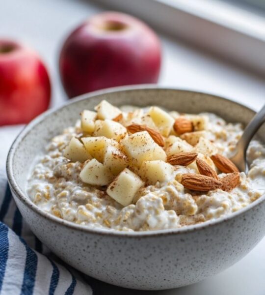 Apples & Cottage Cheese Oatmeal Bowl Recipe