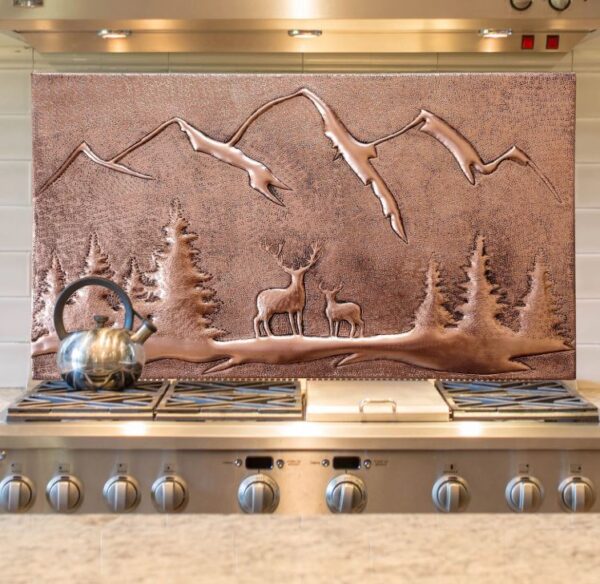 Deer Forest Copper Backsplash