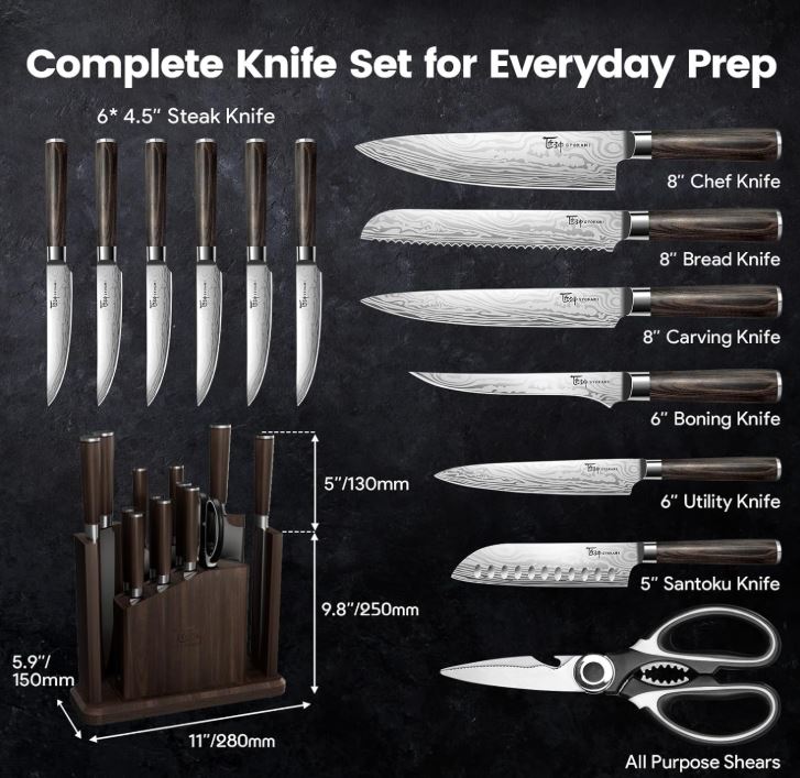 Damascus Knife Set