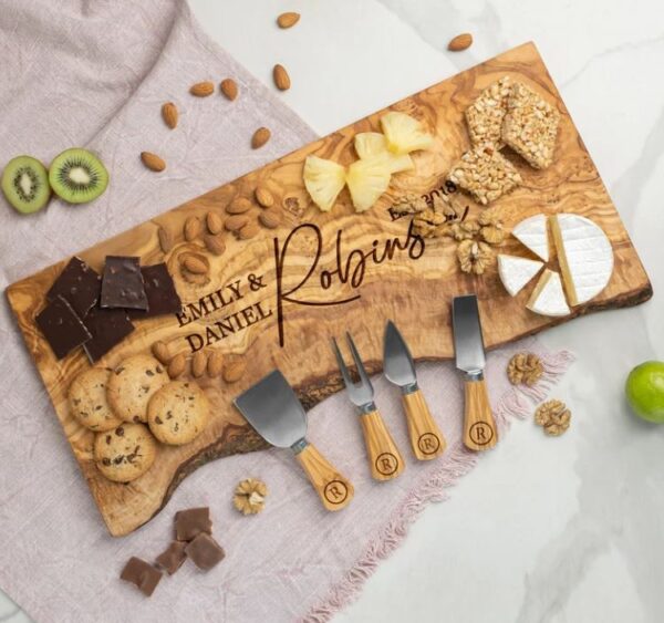 Forest Decor Shop engraved wood charcuterie boards 