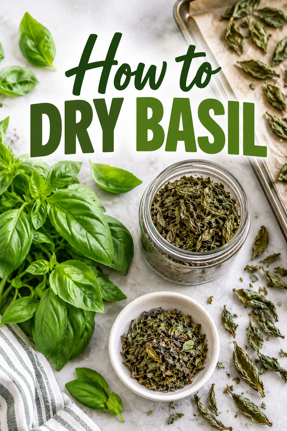 how to dry basil