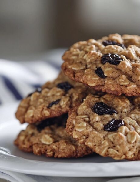 Soft & Chewy Oatmeal Raisin Cookies