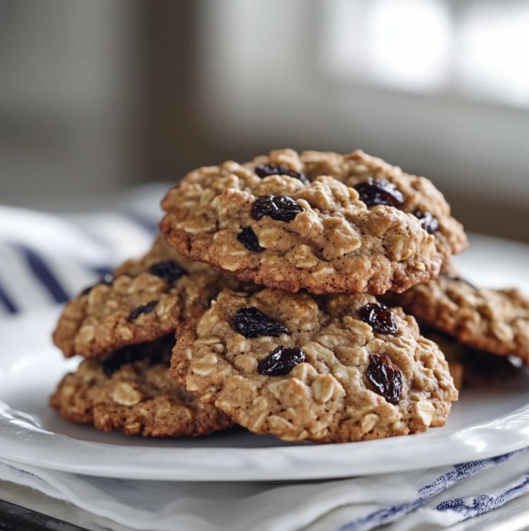 Soft And Chewy Oatmeal Raisin Cookies