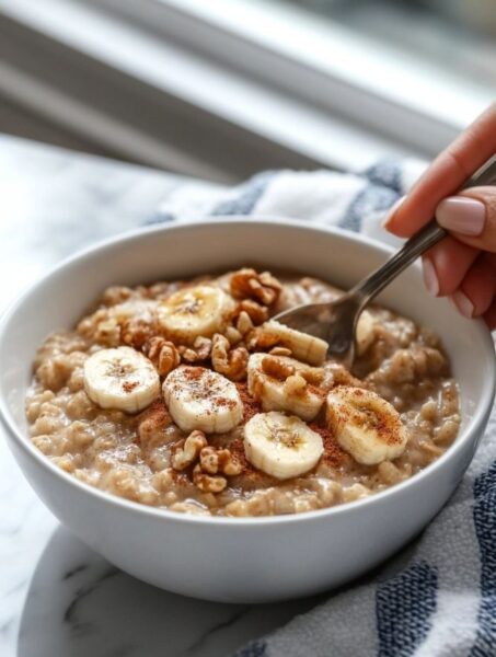 Stovetop Banana Nut Oatmeal Recipe