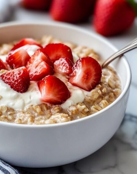 Strawberry And Cream Oatmeal recipe