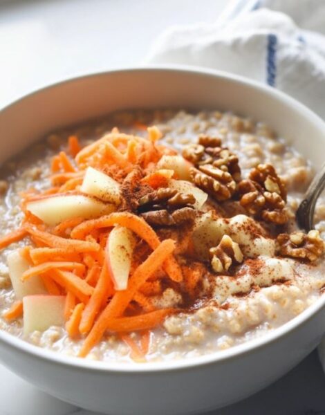 Directions for carrot cake oatmeal