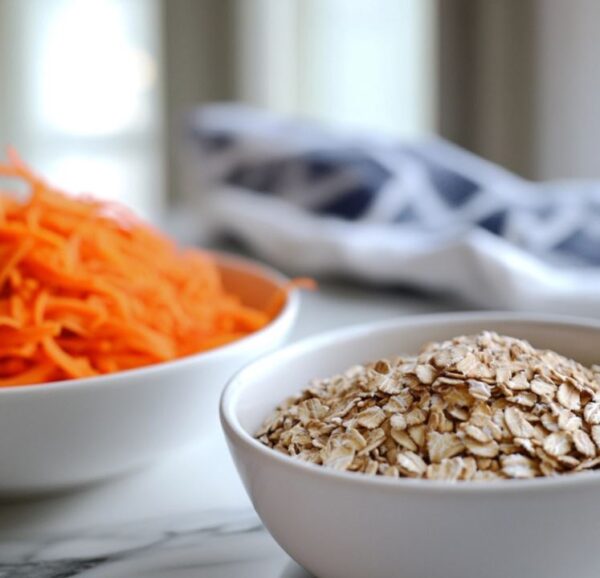 Ingredients for carrot cake oatmeal