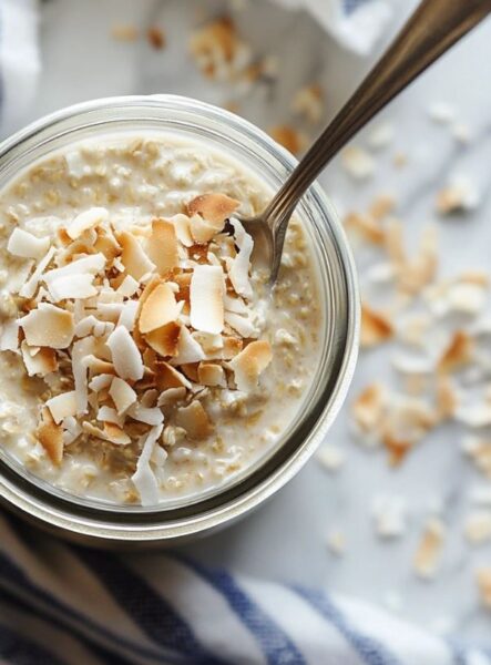 Recipe steps for coconut milk overnight oats