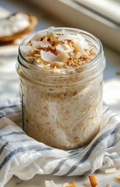 Recipe steps for coconut milk overnight oats