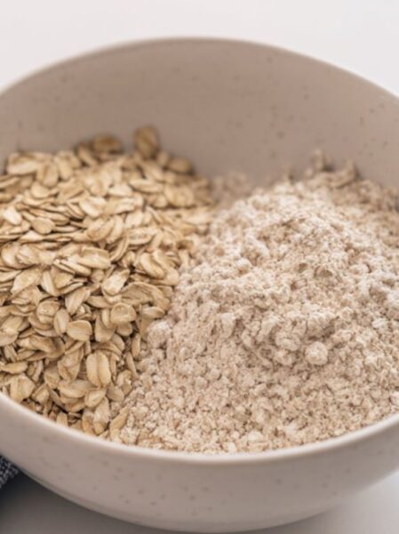 mixing Blueberry Oatmeal Bars Recipe