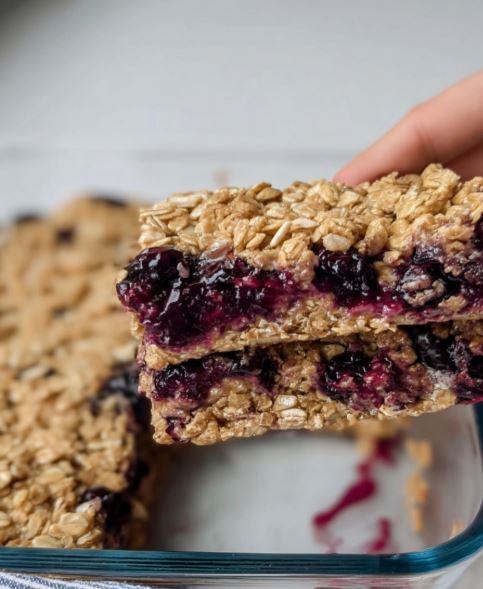 Blueberry Oatmeal Bars Recipe