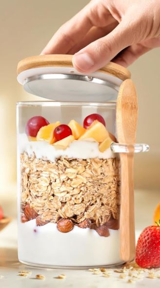 Overnight Oats Containers With Spoons