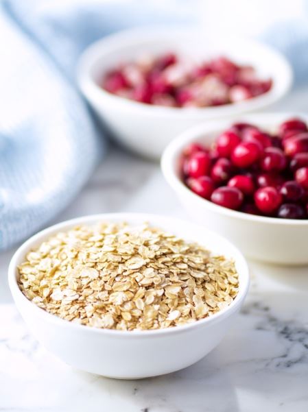 Ingredients For Cranberry Oatmeal Bake