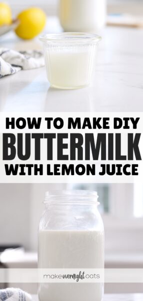 how to make buttermilk with lemon juice