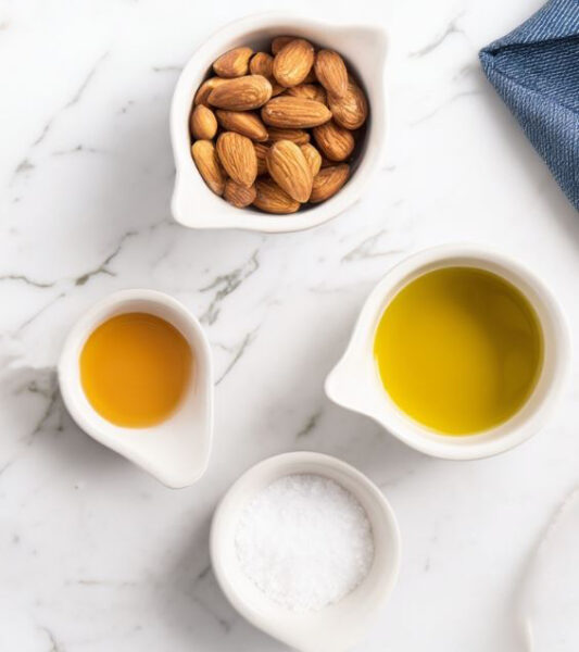 Ingredients For Making Roasted Maple Almonds