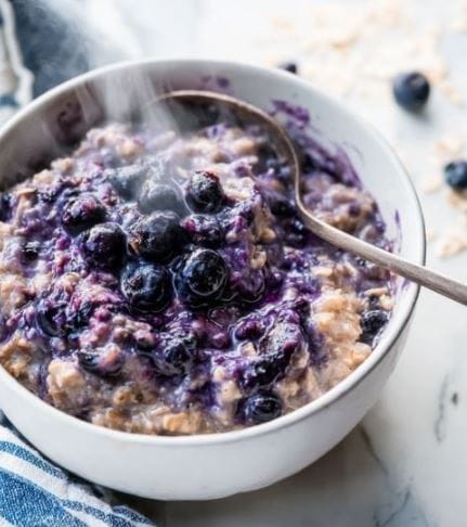Stovetop Blueberry Oatmeal Recipe