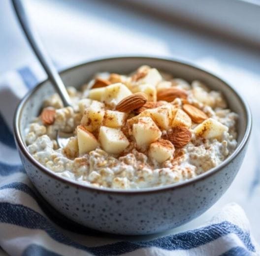 Apples & Cottage Cheese Warm Oatmeal Bowl