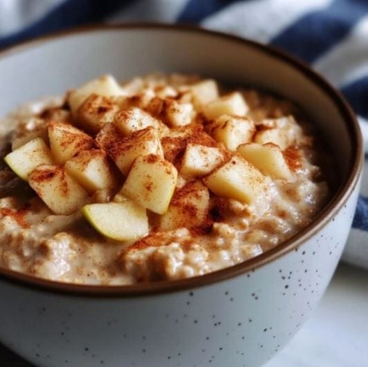 Apple Cinnamon Warm Stovetop Oatmeal