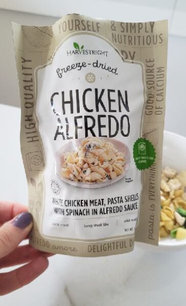 Freeze Dried Chicken Alfredo with Spinach