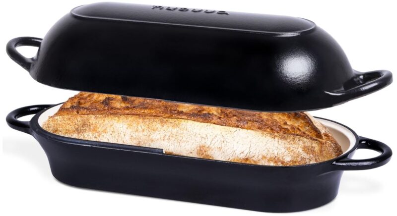 Nuovva Large Cast Iron Loaf Pan With Lid
