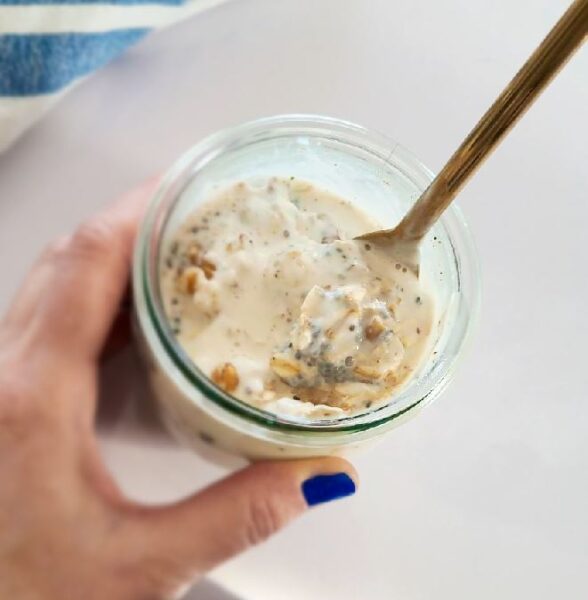 stir oats until incorporated