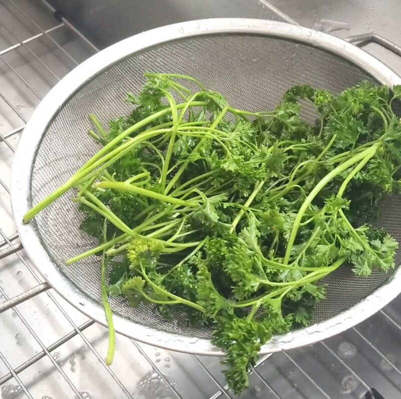 Do I need to wash parsley before storing it