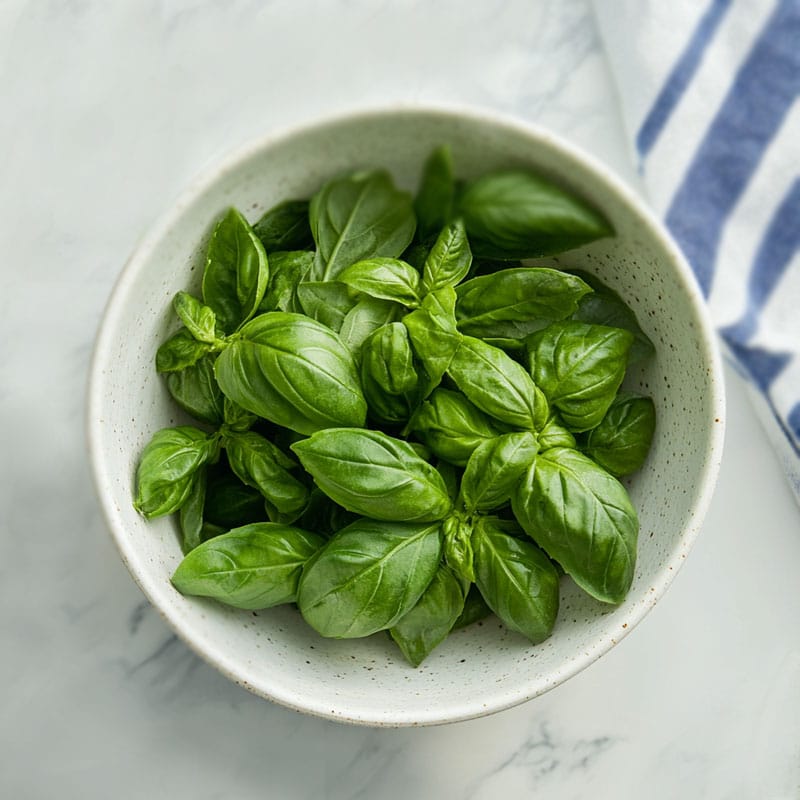 fresh basil for pesto