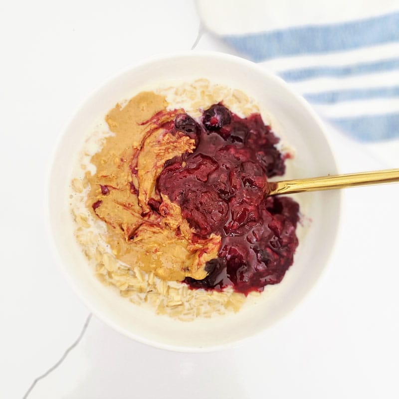 berry compote warm oatmeal